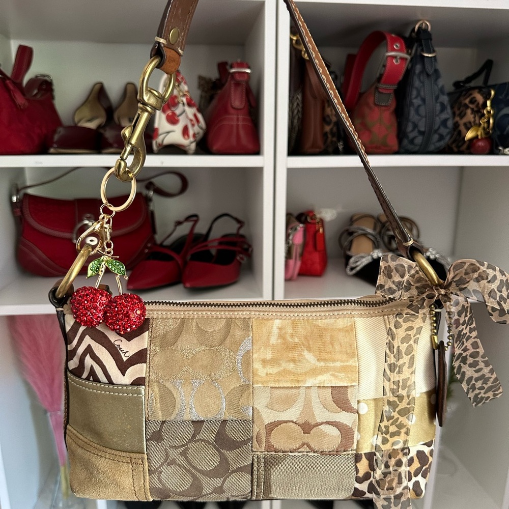 Leopard Patchwork Y2K Coach Bag 🐆🍒